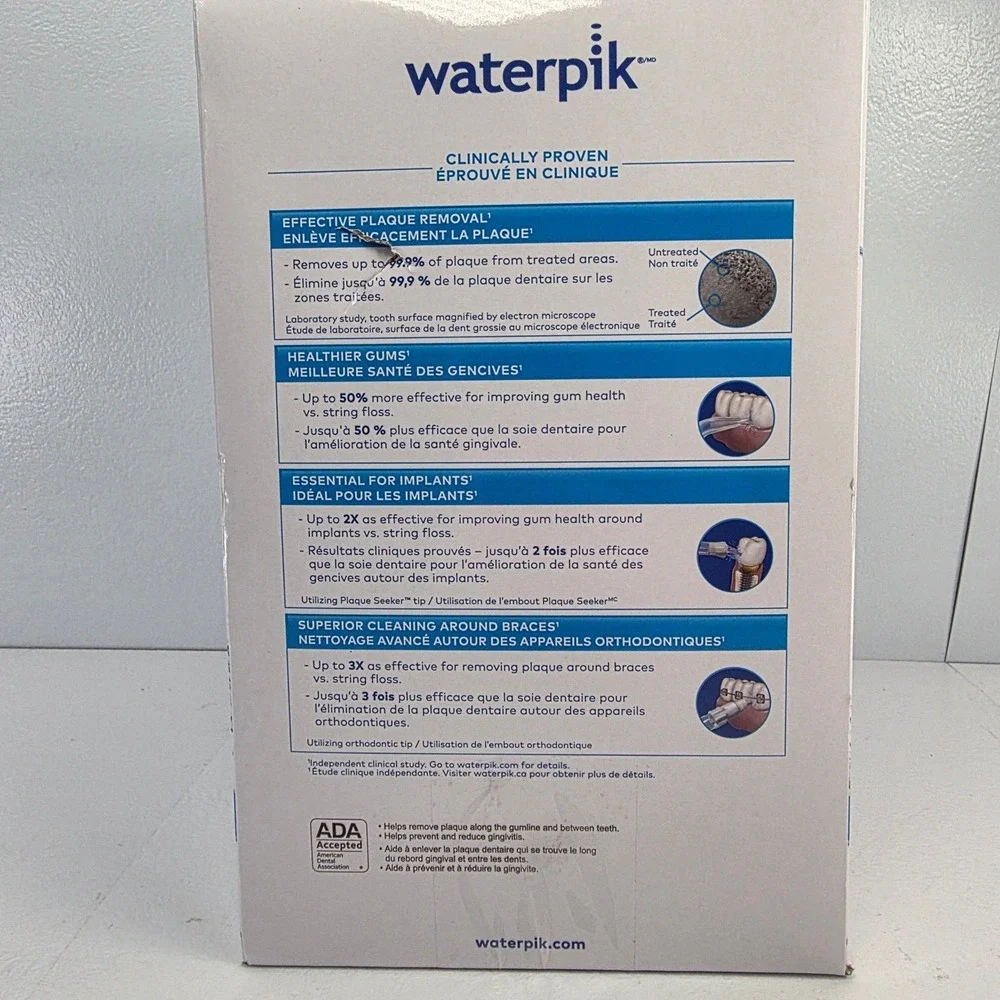 Waterpik Aquarius Water Flosser Black 7 Tips 10 Pressure Settings New Sealed